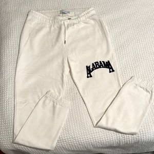 Topman White Alabama Sweatpants Size S